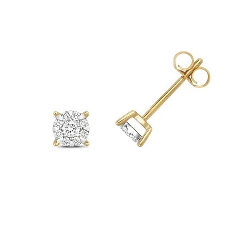 Diamond Studs Illusion Set 0.26ct